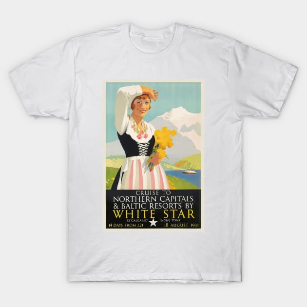 White Star Vintage Poster 1931 T-Shirt by vintagetreasure